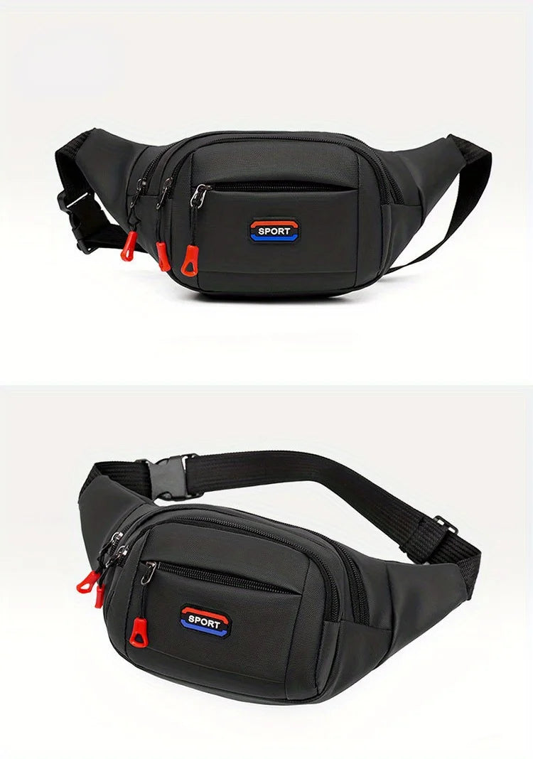 Men's Outdoor Sports Waist Bag, Mountaineering & Running Chest Bag, Waterproof Multifunctional Crossbody Bag