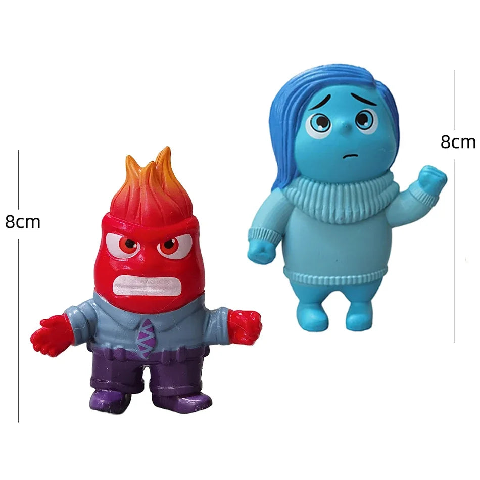 5/6pcs Disney Inside Out Kids Toy Figure Sadness Joy Anger Action Doll Toy Cake Decorative Desk Ornament Kid Birthday Gift