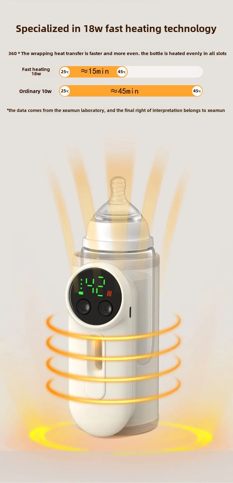 bottle insulation cover neutral constant temperature warm milk cover wireless heating portable battery storage milk warmer