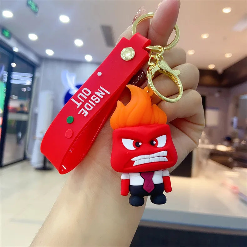 New Inside Out 2 Keychain Kawaii Disney Movie Anime Anxiety Ennui Envy Cute Girls Creative Bag Pendant Car Keychain Toys Gifts