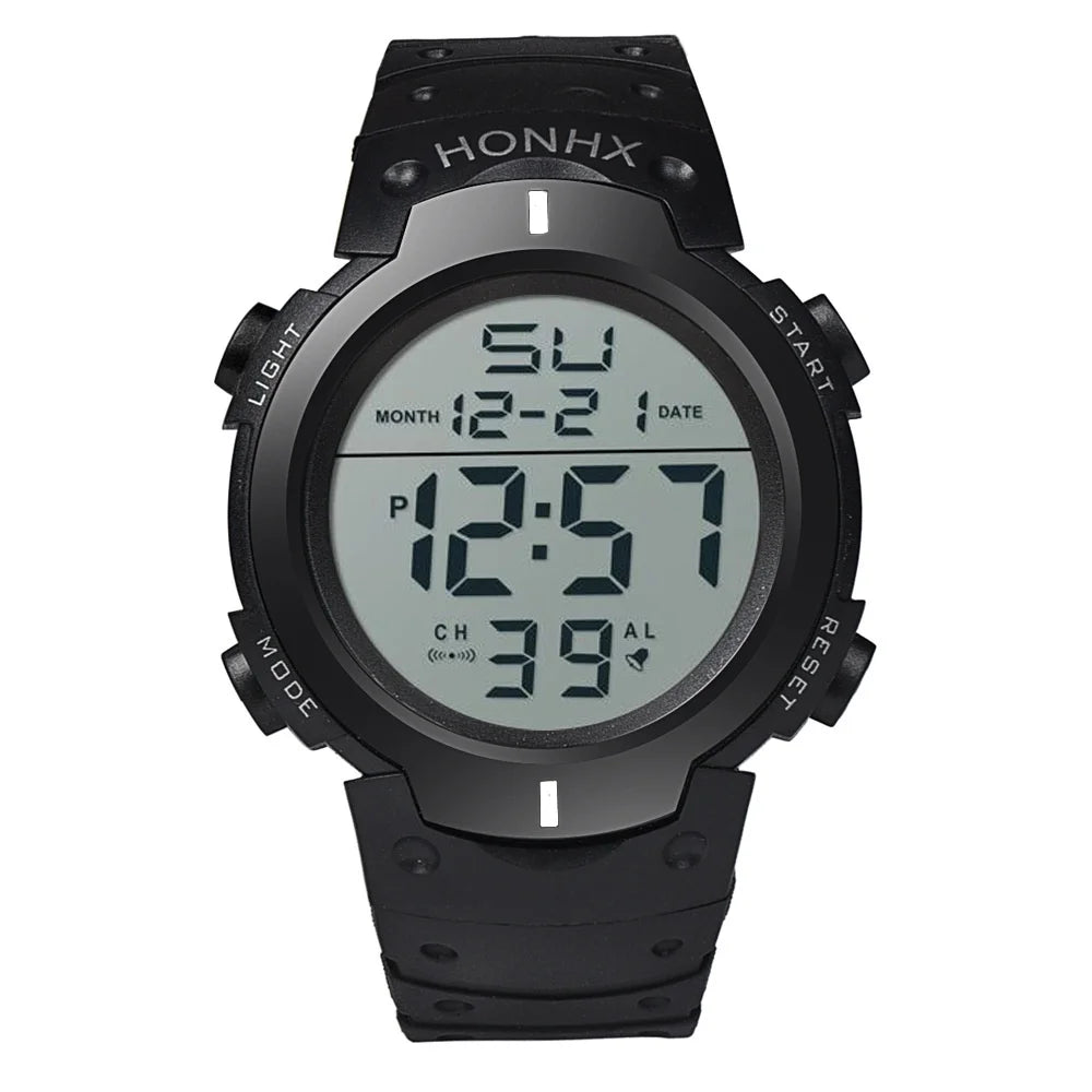 Kegllect Men Sports Digital Watch Waterproof Silicone LED Stopwatch Date Rubber Band Wrist Watches