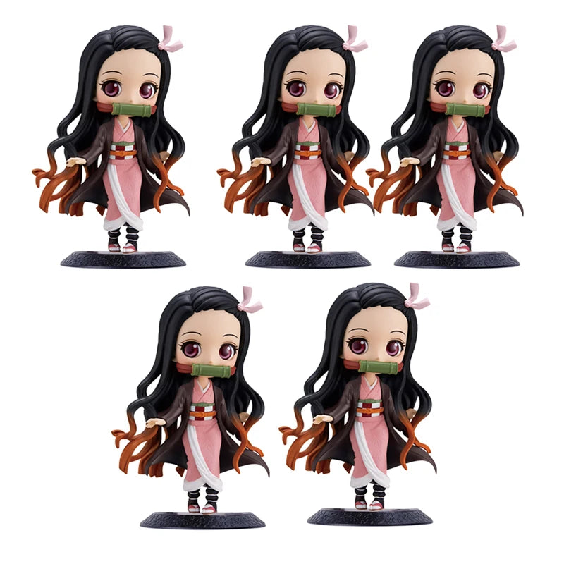 Anime Demon Slayer Action Figurine Kimetsu No Yaiba Figure Kamado Tanjirou Nezuko Agatsuma Zenitsu PVC Model Doll Toys