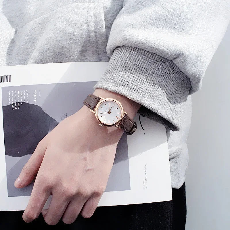 Ladies Quartz Belt Watch New Korean Style Trend Simple Personality Student Watches