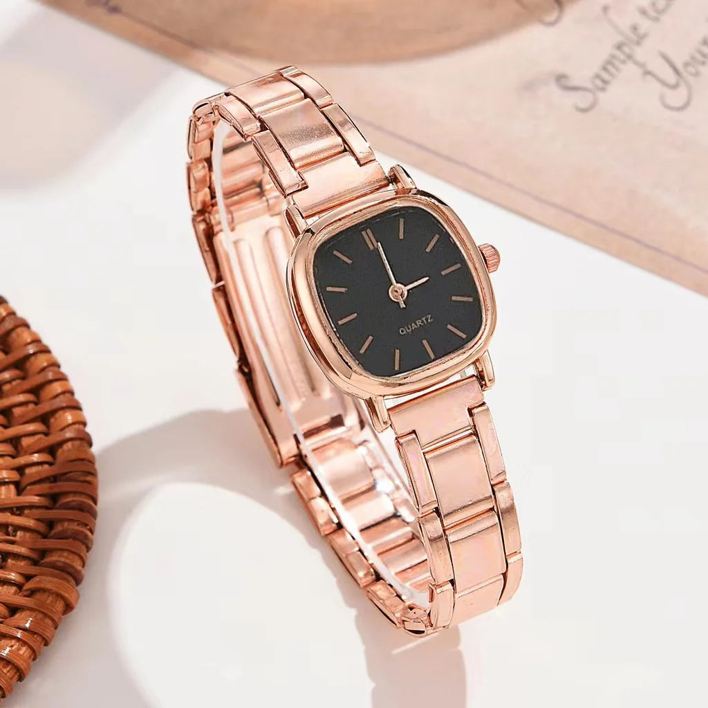 Women Fashion Scale Digital Watch Quartz Steel Band Watches