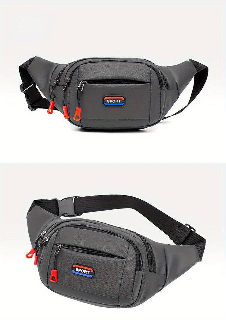 Men's Outdoor Sports Waist Bag, Mountaineering & Running Chest Bag, Waterproof Multifunctional Crossbody Bag