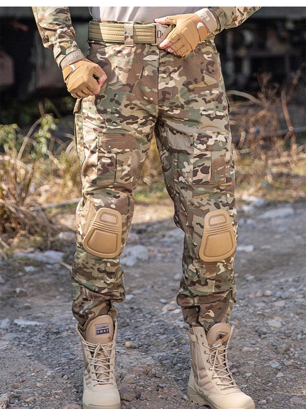 Tactical Camouflage Pants Outdoor Hunting Training Suit Combat Pants Ripstop Cargo Pants Men's Working Clothing Hiking Trousers