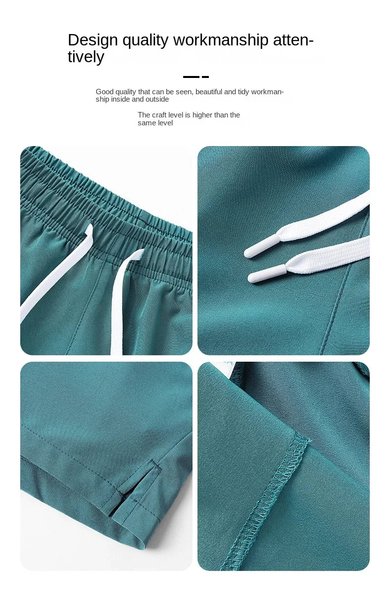 2024 summer hot selling sports shorts, running pants, three piece pants, men's and women's zippered pockets, couple's short