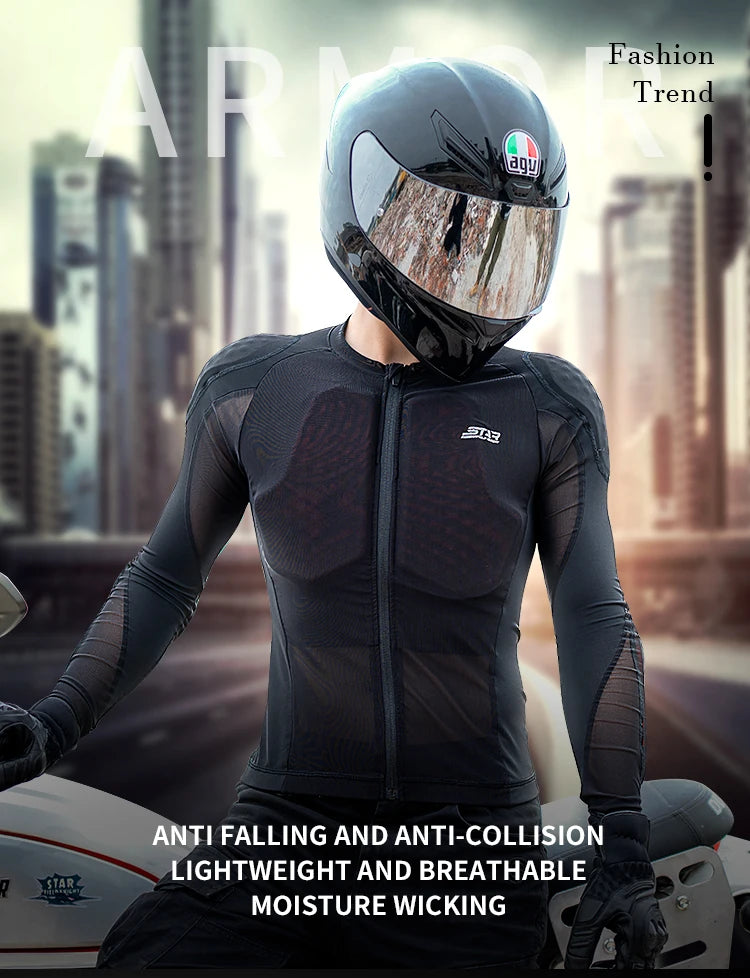 Summer Motorcycle Jackets Full Body Armor Protection Jacket For Motorbike Racing Lightweight Soft Motocross Clothing Moto Jacket