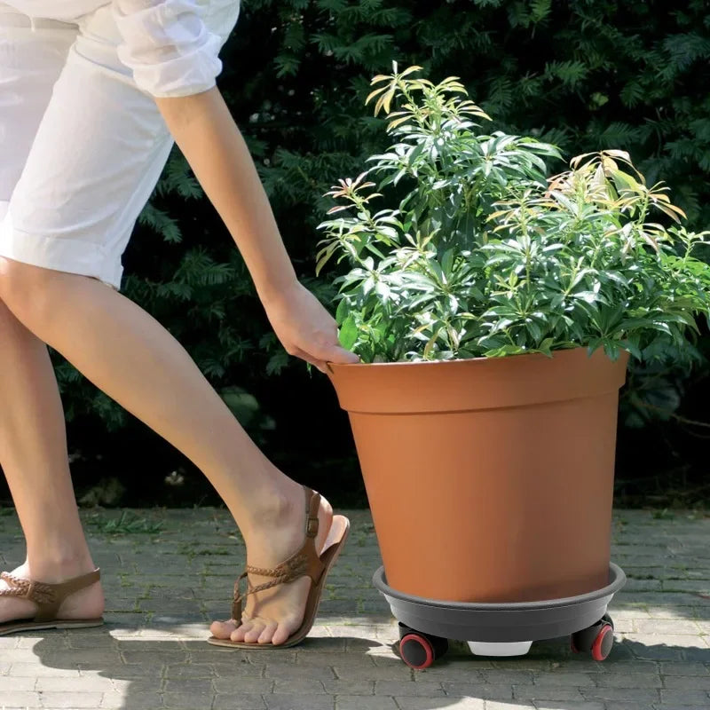 1pc Plant Caddy with Wheels 11.8" Plant Stand Heavy Duty Plant Dolly with Water Container