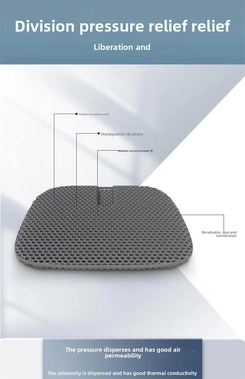 Latex cushion summer honeycomb gel seat cushion truck single piece silicone ventilated cool breathable office fart cushion