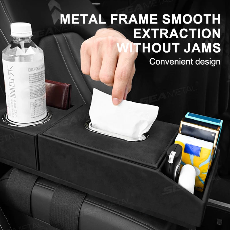 BLALION Car Armrest Mat Height Increase Pad Car Tissue Storage Box Cup Holder Armrest Protect Cushion Elbow Support Arm Cover