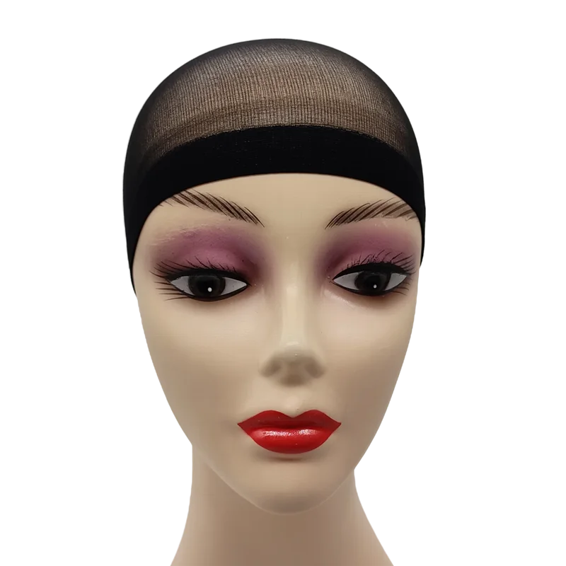 24pcs/Bag Top Stocking Wig Cap Hair Net For Weave Hair Wig Nets Black Brown Stretch Mesh Wig Cap For Making Wigs