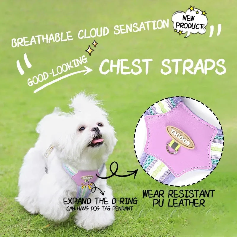 Puppy Harness Collar Dog Big Pet Tactical Vest Accessories Supplies Cats Chest Leash Dogs Pets Things Small Products Collars