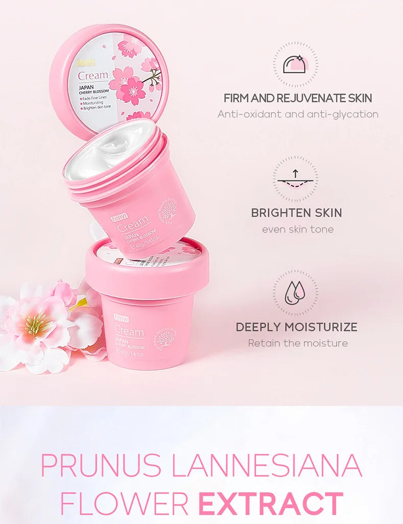 Cherry Face Cream Facial Skin Moisturizer Cream Anti Aging Nourishing Moisturizer Cream Repair Face 40g
