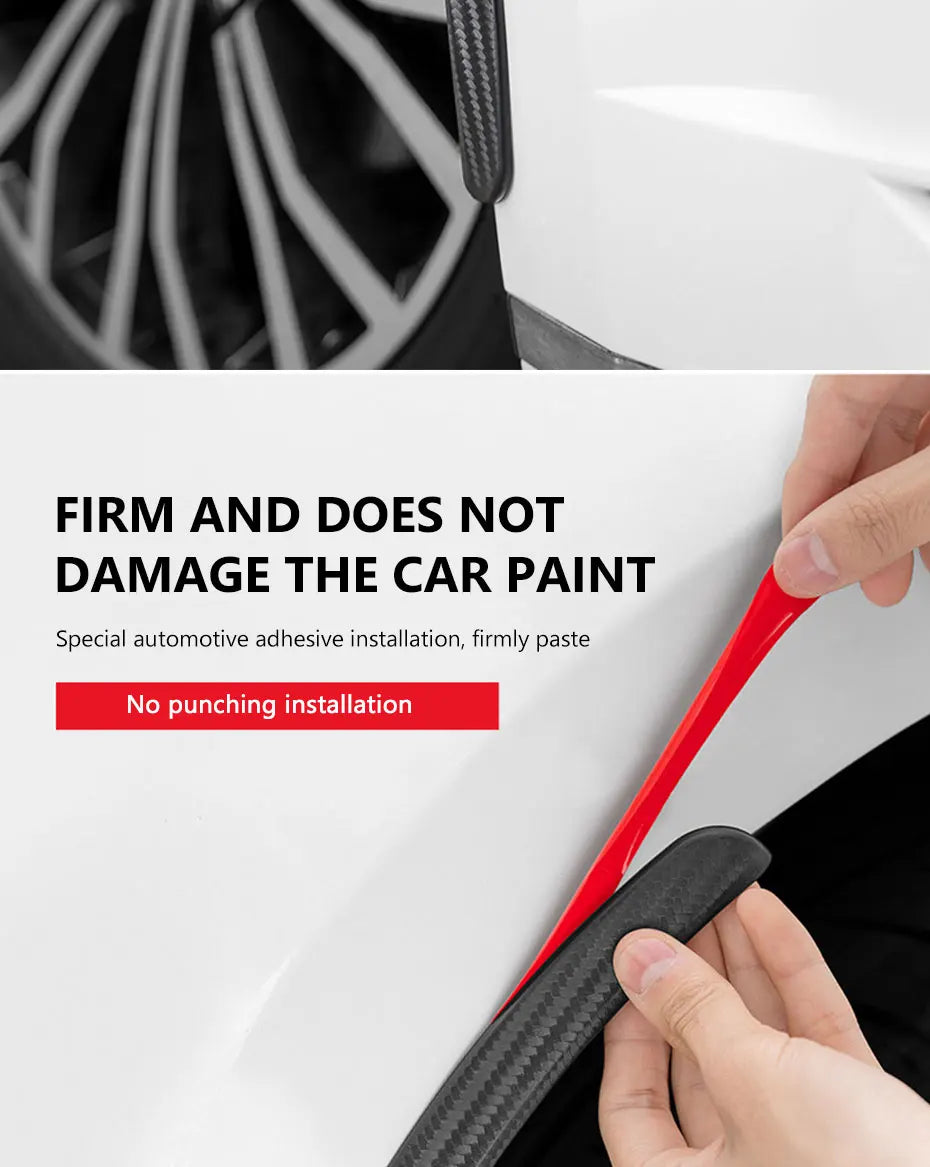 BLALION Car Fender Protector Strip Universal Front Tyre Strip Anti Scratch Protector Wheel Tyre Eyebrow Mud Guard Glue Stickers