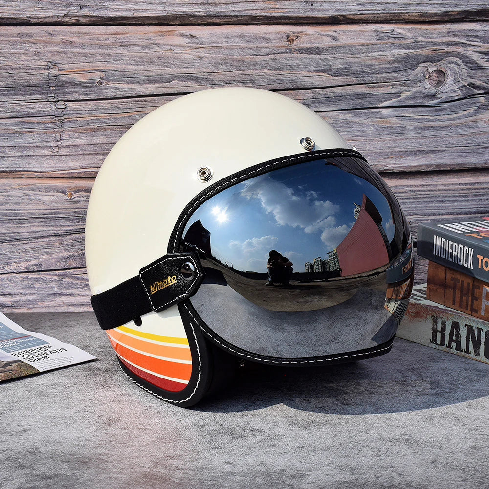 Universal Sun Visors For Motorcycle Helmet Open Face 3/4 Helmet Bubble Visor Anti-UV Motorbike Glasses Windproof Motocross Lens