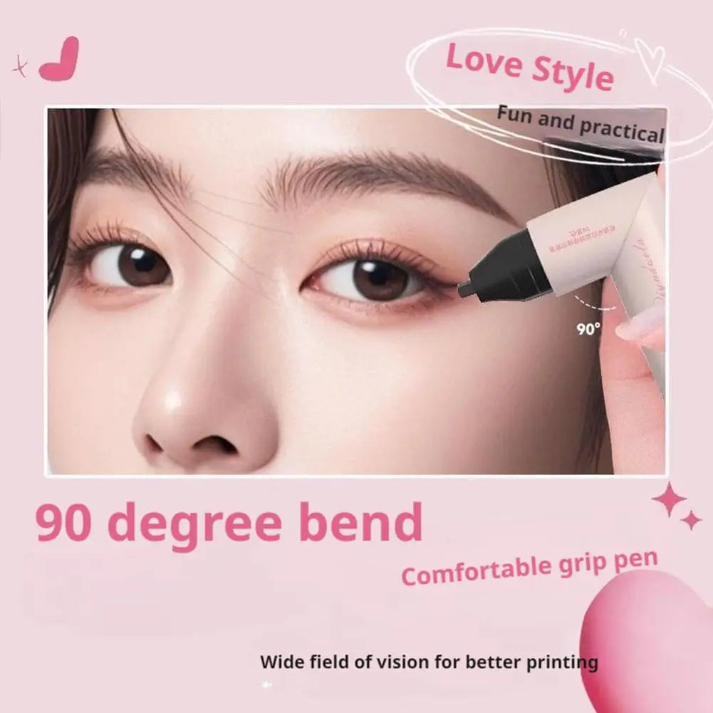 Black Brown Integrated Eyeliner Stamp Precise Outline Signet Eye Liner Extension Stamps Liquid Eyeliner Pen Waterproof Lasting