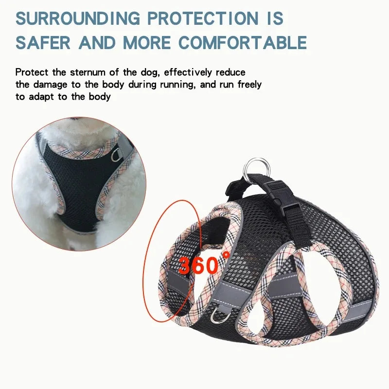Chest Strap Dog Collar Leash Accessories Tactical Vest Cats Things for Dogs Big Harness Small Pet Supplies Collars Pets Products