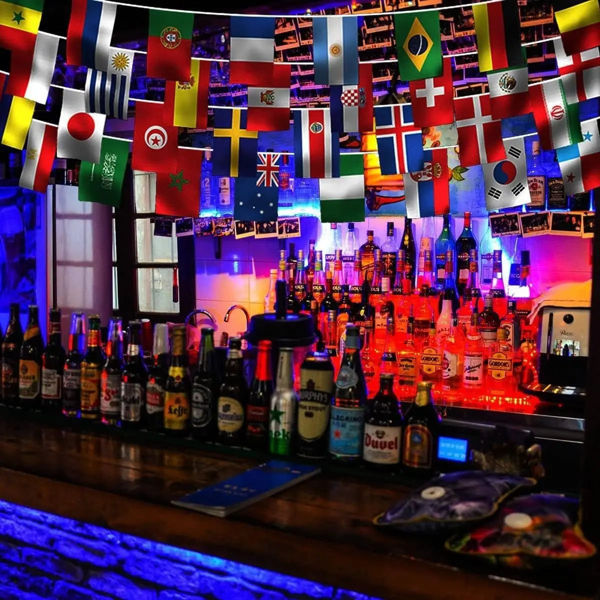 European 24 Participating Teams Flags EURO Football Championship Fabric Bunting for Garden, Bar, Restaurant and Party Decoration