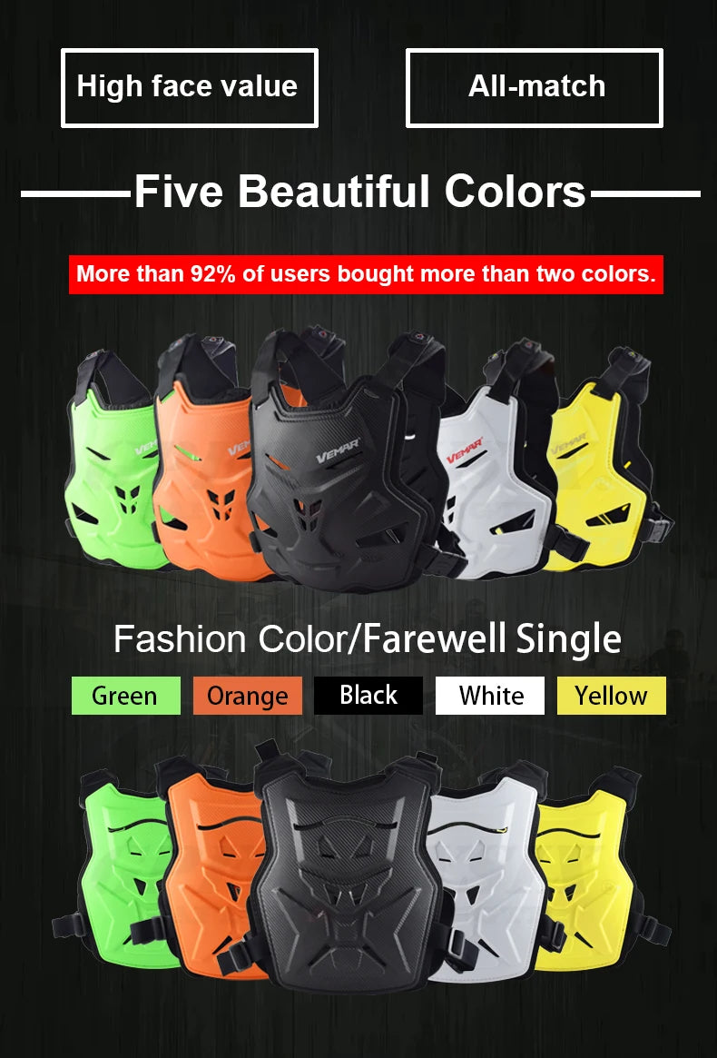Vemar Off-road Motorcycle Body Armor Clothing Riding Racing Anti-Fall Motocross Chest Protector Hemp Rope Pattern Armor Men
