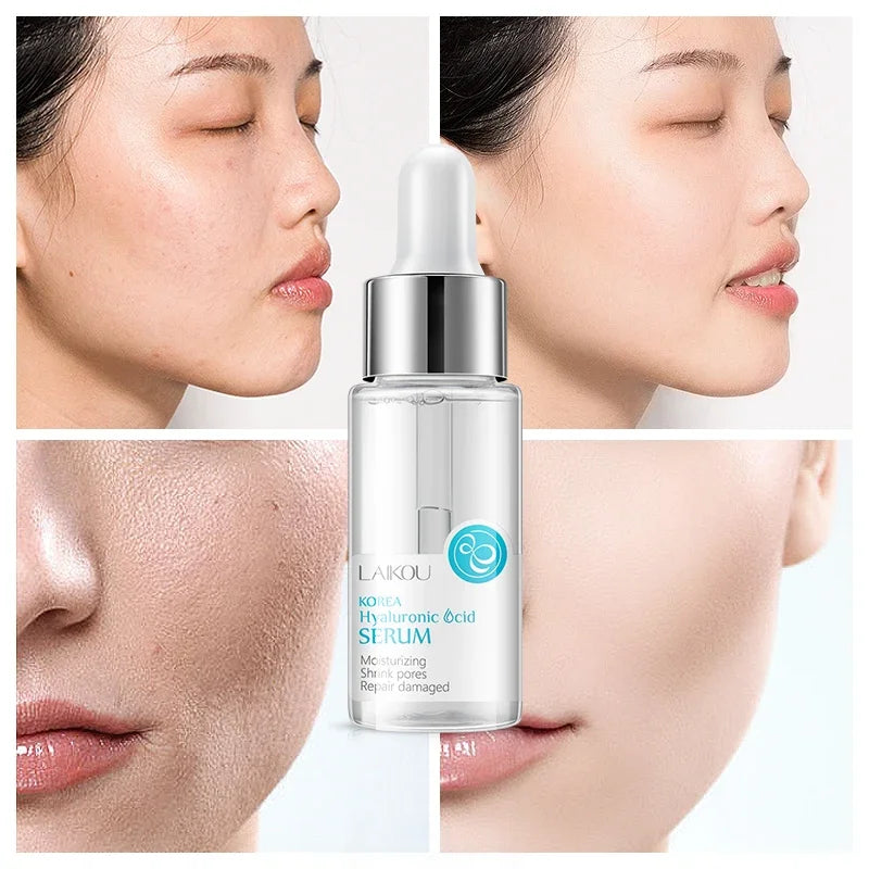 LAIKOU Hyaluronic Acid Face Serum Anti Aging Facial Lifting Collagen Essence Skin Care Whitening Serum 17ml