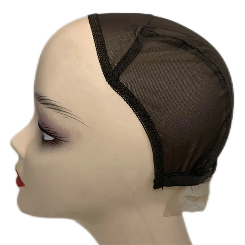 1PC 13X4 Wig Cap Without Front Lace for Making Wigs with Adjustable Straps 3 color Beige/Brown/Black