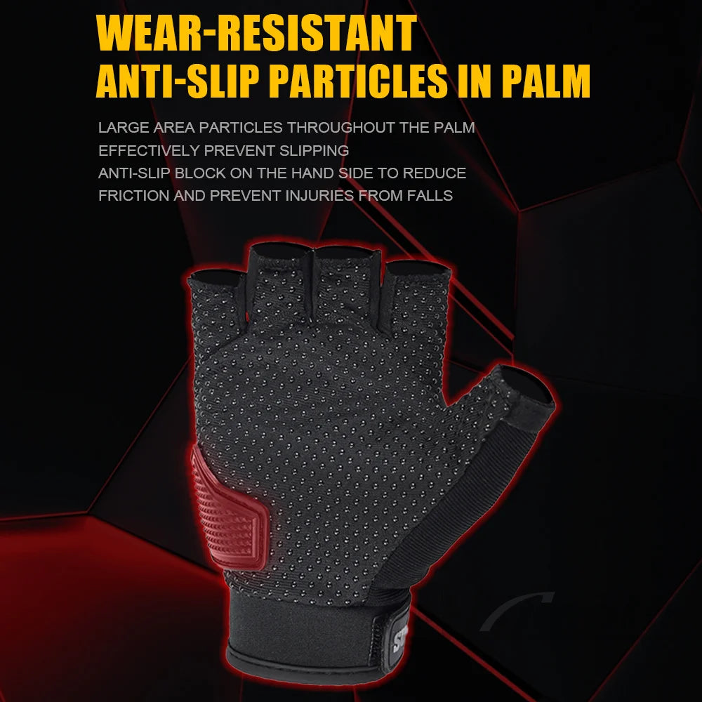 SUOMY Summer Half Finger Motorcycle Gloves Shockproof Non-slip Motocross Racing Fingerless Gloves Moto Biker Cycling Gloves