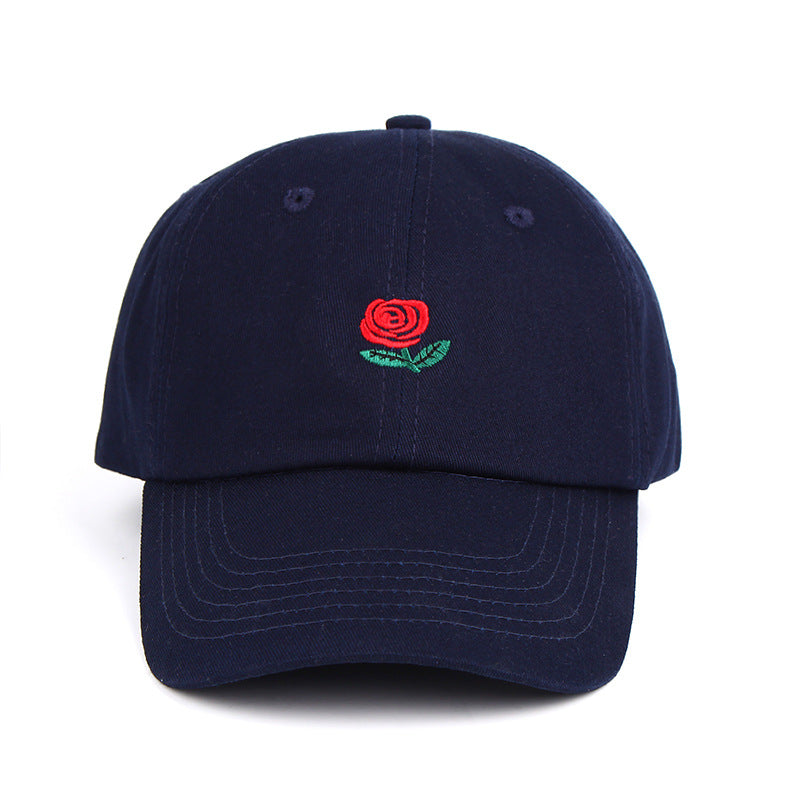 Unisex rose embroidery baseball cap for Men Women flower cap rapper Street hip pop hats cap outdoor sports men female hat
