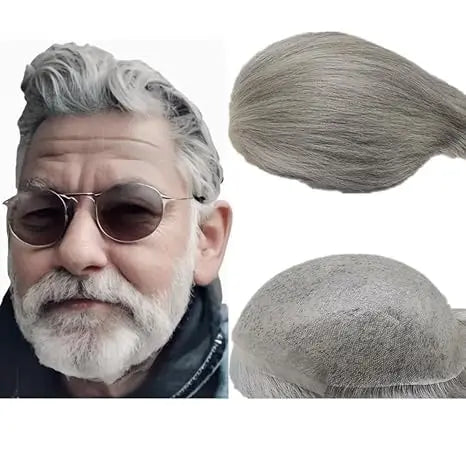 Toupee for Men 0.04mm Thin Skin PU Human Hair Prosthesis and Hair Units Hair Replacement System base 10*8