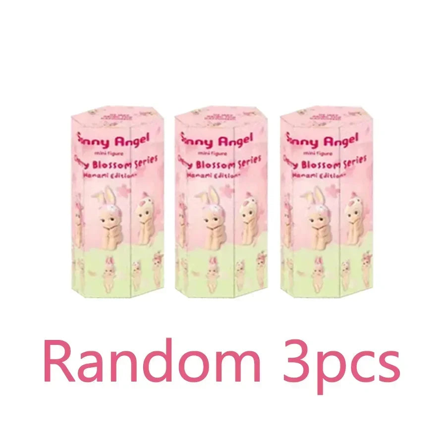 Angel Cherry Blossom Series Pink Erect Blind Box Mystery Box Mini Figure Dolls Car Phone Decoration Model Festival Gifts