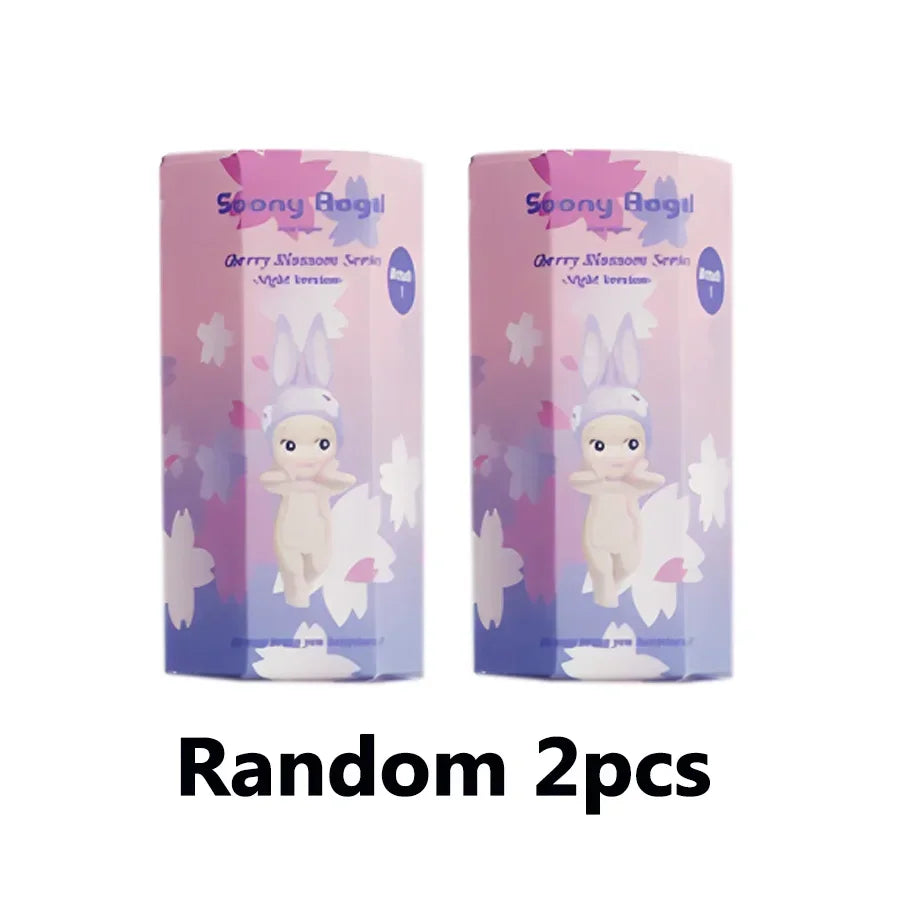 Smiski Cherry Blossom Stitch Series Blind Box Gift Mini Anime Figures Ornaments Dolls Fans Children Christmas Birthday Gift