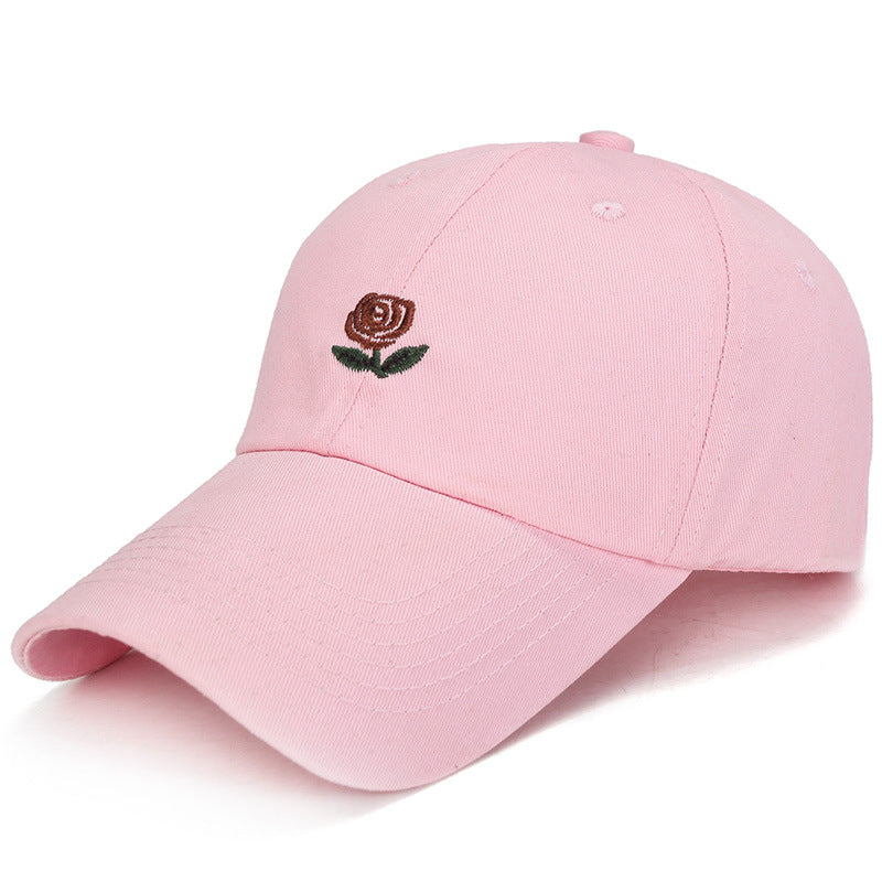 Unisex rose embroidery baseball cap for Men Women flower cap rapper Street hip pop hats cap outdoor sports men female hat