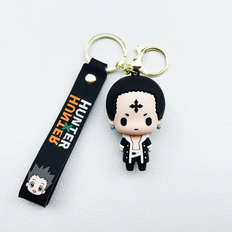 Anime Hunter X Hunter Keychain Silicone Figure Car Keychains Key Chain Pendant Keyring Accessories Holder Bag Jewelry Gifts