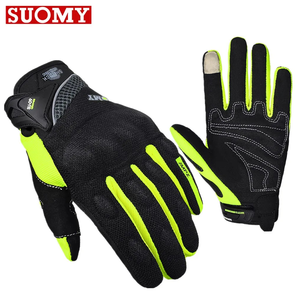 SUOMY Summer Motorcycle Gloves Men Women Touch Function Motorbike Racing Glove Full Finger Guantes Moto Biker Cycling Gloves