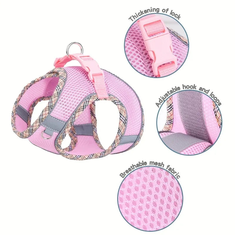 Chest Strap Dog Collar Leash Accessories Tactical Vest Cats Things for Dogs Big Harness Small Pet Supplies Collars Pets Products