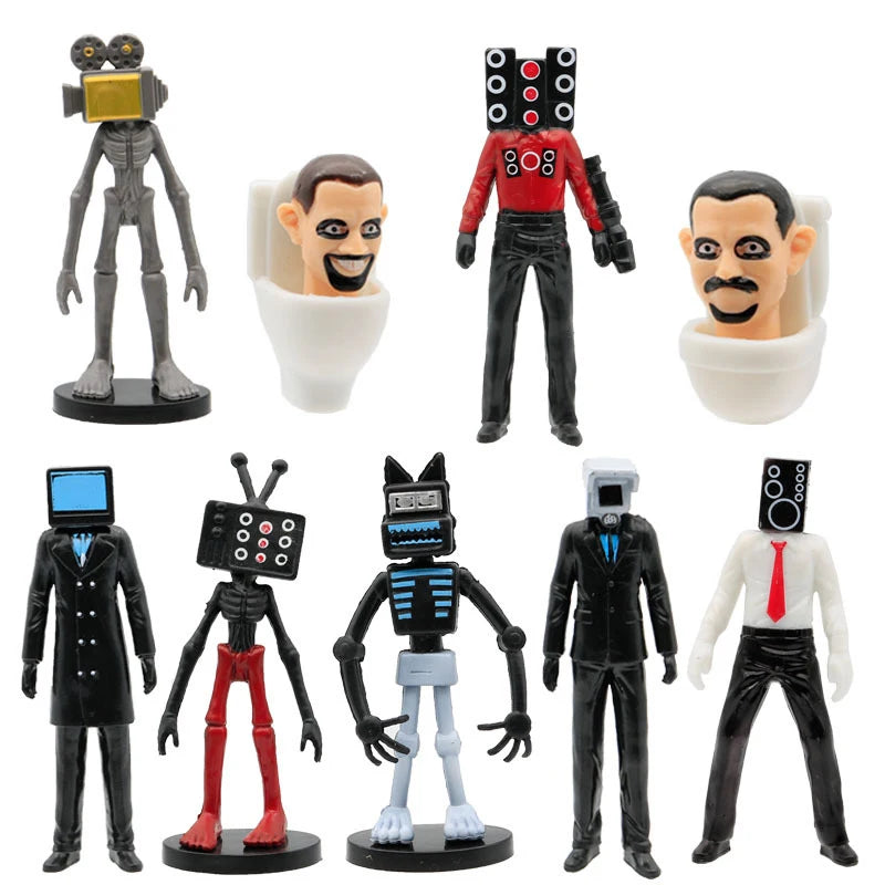 Skibidi Toilet Man Camera Man Figure TV Man Speaker Man Model Cameraman Action Figures Decorations PVC Doll Toy Collectible