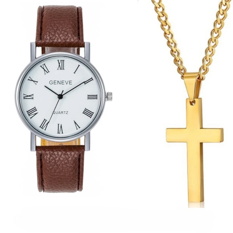 【Ready Stock】Kegllect Simple Roman Numerals Men Watch Casual Belt Men Quartz Watches
