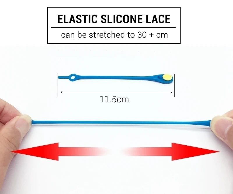Portable Round Elastic No Tie Shoelace Silicone Laces For Men Women All Sneakers Fit Strap Shoe Lace