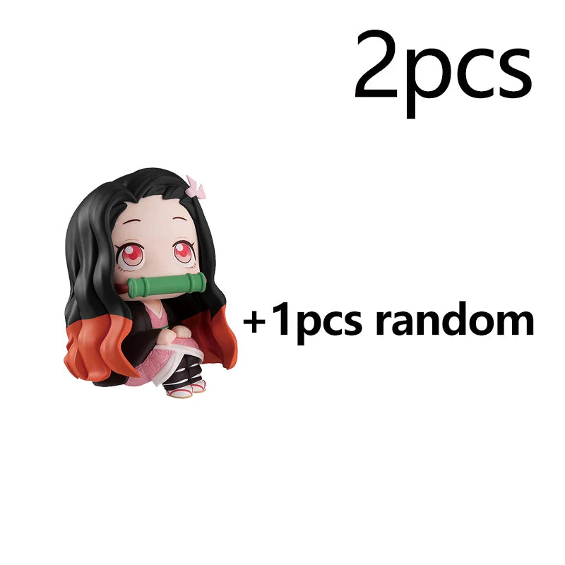 Anime Demon Slayer Kimetsu No Yaiba Figure Kamado Tanjirou Action Figure Agatsuma Zenitsu Nezuko Warrior PVC Model Toy Gift