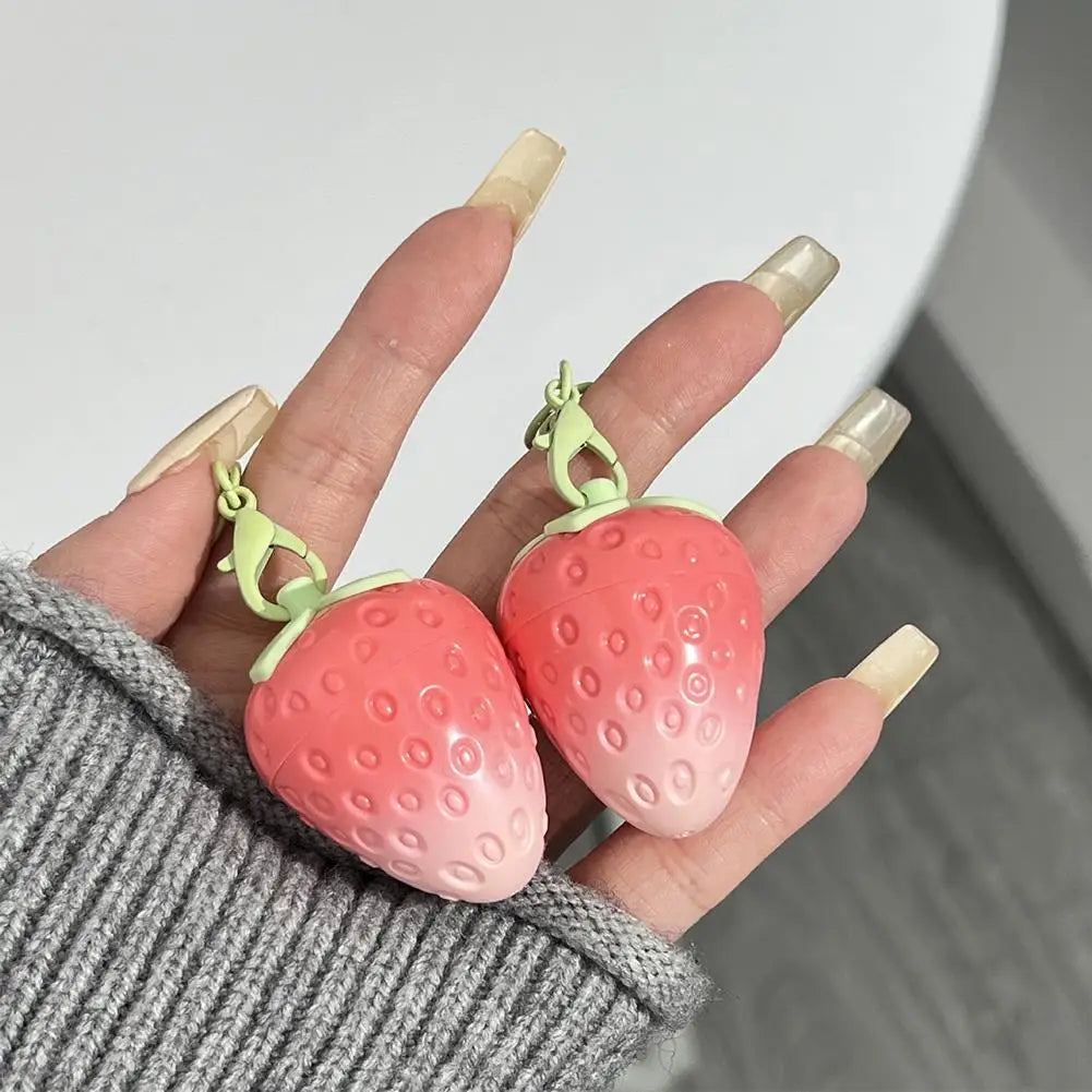 Mini Strawberry Warm Change Lip Balm Moisturizing Anti-dry Easy To Carry Anti-cracking Lipstick Colored Lip Gloss Makeup