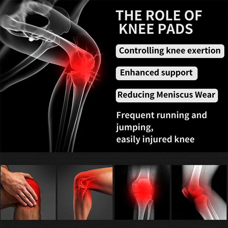 1 Piece Knee Brace Silicone Pads Spring Support High Elastic Breathable Knee Sleeves Protect Meniscus Basketball Sports Guard