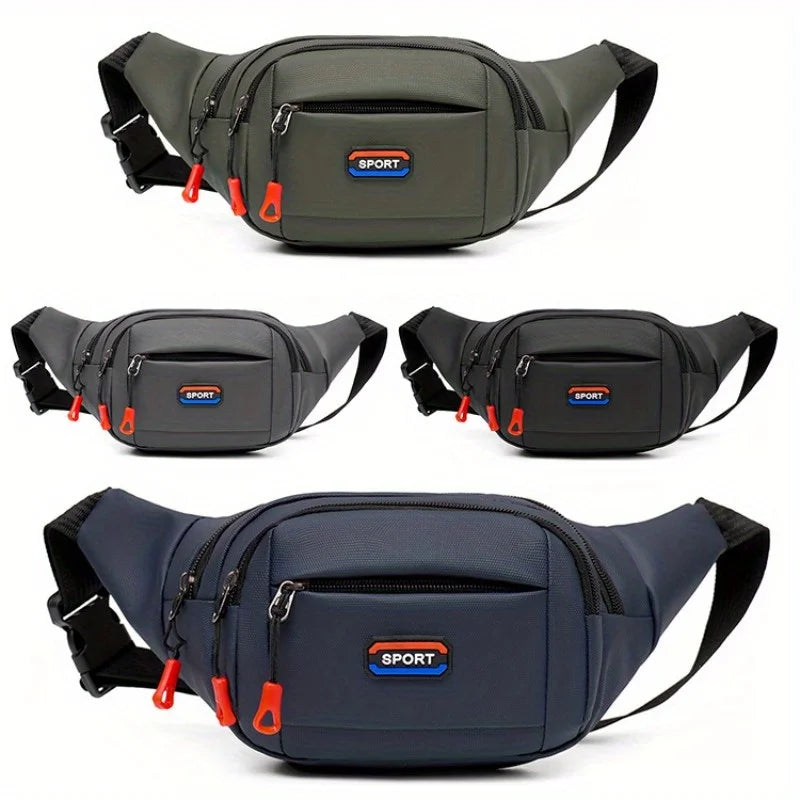 Men's Outdoor Sports Waist Bag, Mountaineering & Running Chest Bag, Waterproof Multifunctional Crossbody Bag