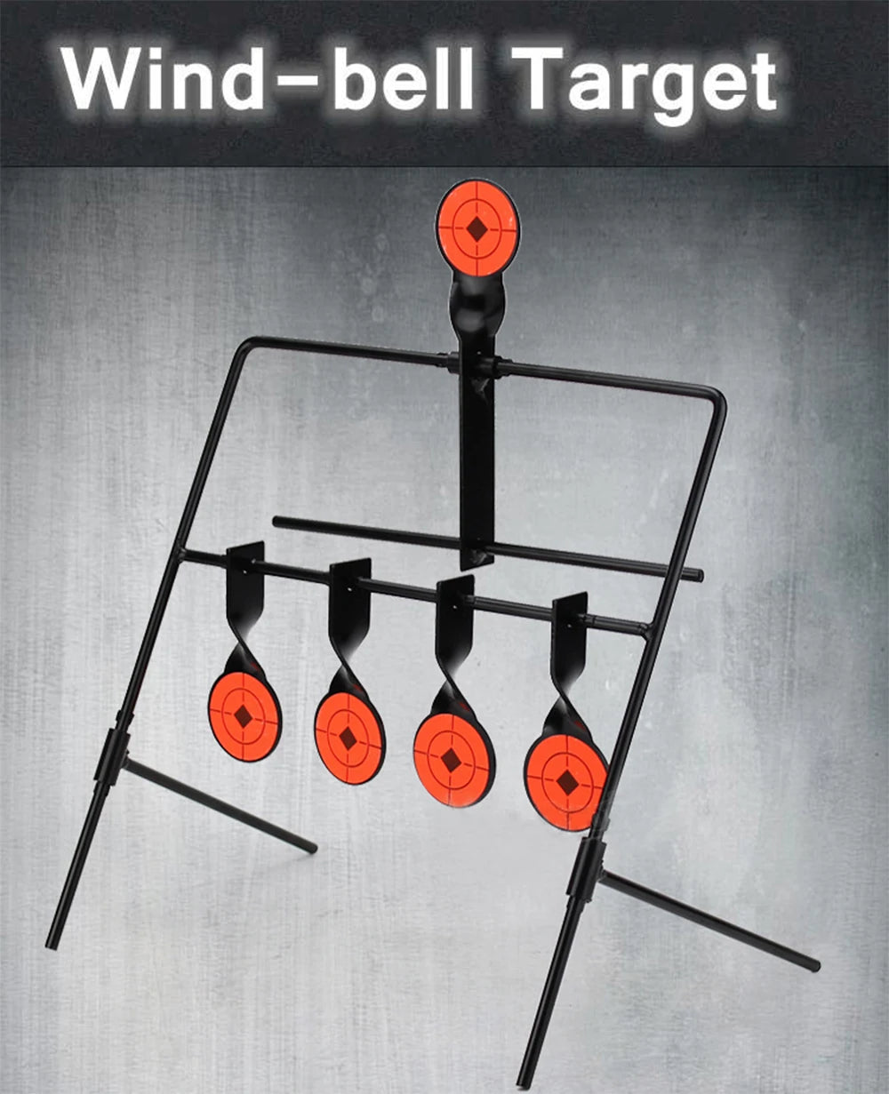 Rotating Target Reset Shooting for Rifle Pistol CS Outdoor Hunting Training Aim Practice Accessories Wind Chime Shooting Target