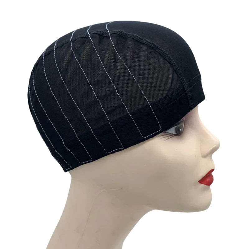 1pc Mesh Wig Caps For Sewing Machine Training 5x5 Lace Closure Wig Caps Spandex Dome Guideline Wig Caps for Making Wigs