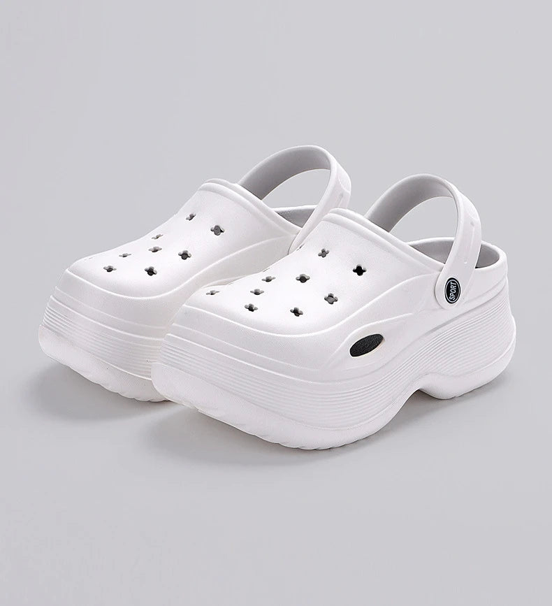 Chunky Platform Clogs Sandals for Women 2024 Summer Non-Slip Beach Slippers Woman Thick Bottom Eva Wedges Sandles Garden Shoes