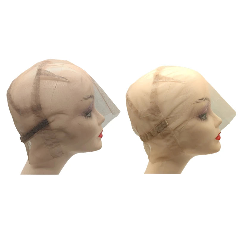 Full lace 360 cap braiding front lace cap to make wig human hair lace frontal wig large cap Adjustable Stretch