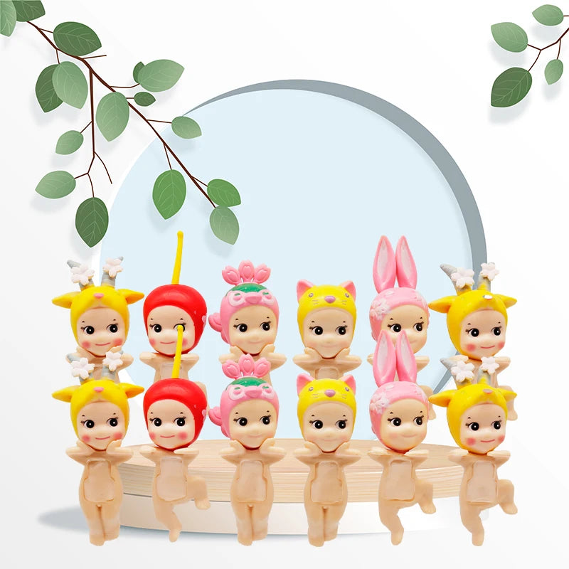 Smiski Cherry Blossom Stitch Series Blind Box Gift Mini Anime Figures Ornaments Dolls Fans Children Christmas Birthday Gift
