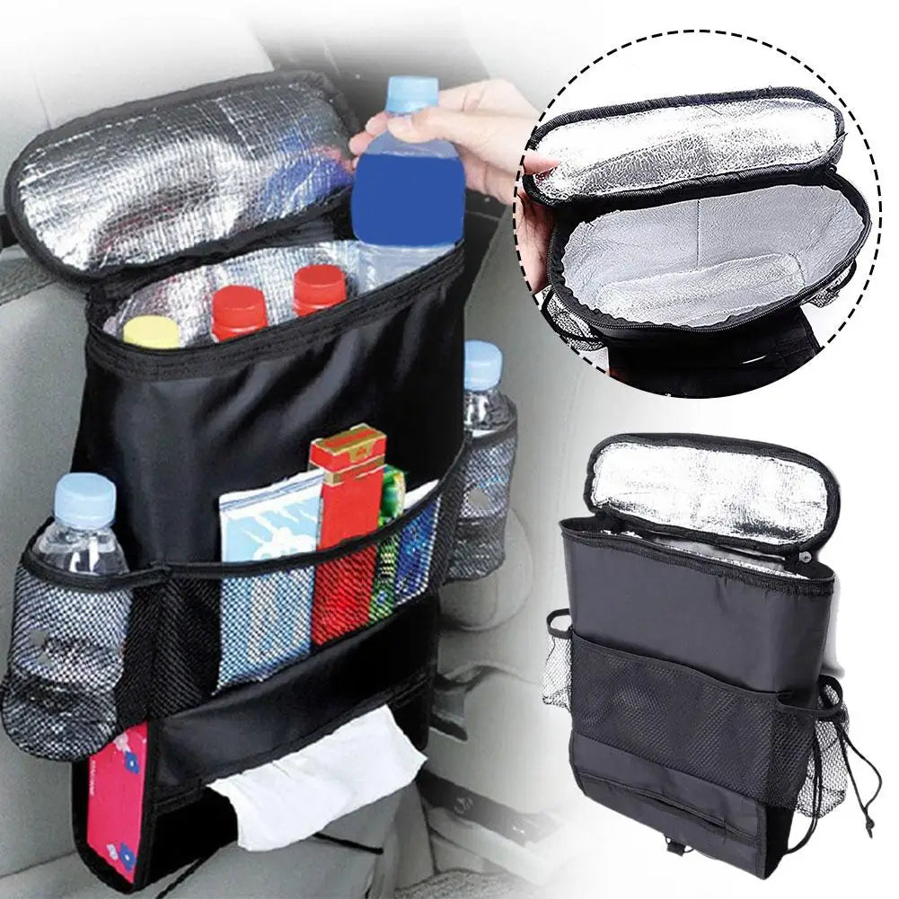 Car Back Seat Organizer Storage Bag Car Hanging Bag Multi-Pocket Auto Car Storage Tissue Box Car-styling Cool Wrap Bottle