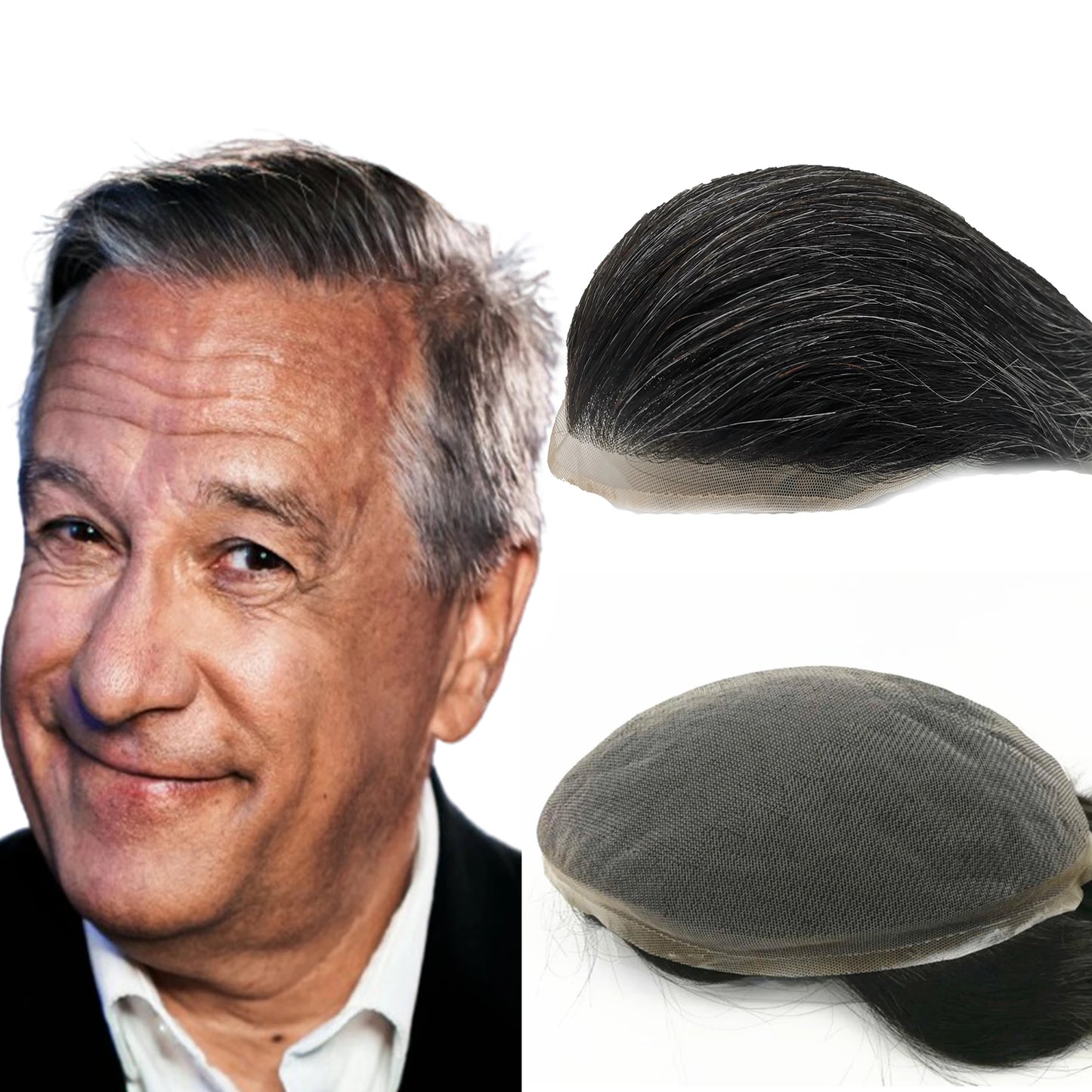 NLW Toupee for Men Human Hair Prosthesis Mens Swiss Lace Hair Replacement System Hair units base 10*8 Hair pieces