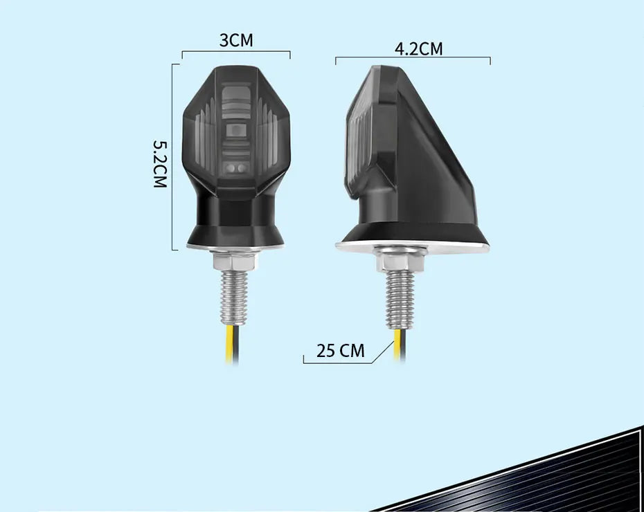 BLALION 2PCS Motorcycle Turn Signal Light LED Amber Lamp Turn Signals Indicators Flashers 12V Flasher Lamp Motorbike Accessories